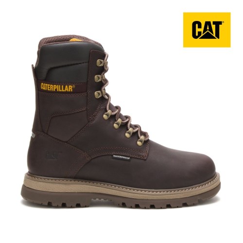 Caterpillar Fairbanks 8" Waterproof TX Steel Toe Miesten Turvakengät Suklaa (CPSDO)